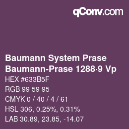 Código de color: Baumann System Prase - Baumann-Prase 1288·9 Vp | qconv.com