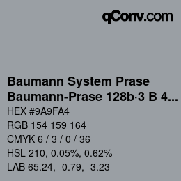 Color code: Baumann System Prase - Baumann-Prase 128b·3 B 4½ | qconv.com