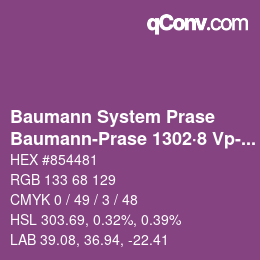 Código de color: Baumann System Prase - Baumann-Prase 1302·8 Vp-Pv | qconv.com