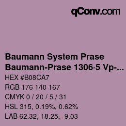 Code couleur: Baumann System Prase - Baumann-Prase 1306·5 Vp-Pv 1 | qconv.com