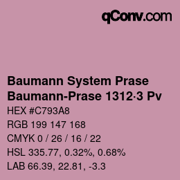 Color code: Baumann System Prase - Baumann-Prase 1312·3 Pv | qconv.com