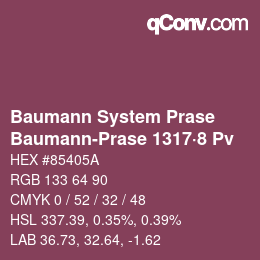 Color code: Baumann System Prase - Baumann-Prase 1317·8 Pv | qconv.com