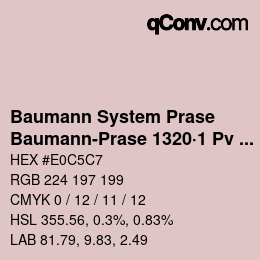 Color code: Baumann System Prase - Baumann-Prase 1320·1 Pv 1 | qconv.com