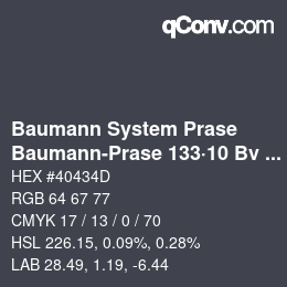 Código de color: Baumann System Prase - Baumann-Prase 133·10 Bv 3 | qconv.com