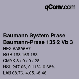 カラーコード: Baumann System Prase - Baumann-Prase 135·2 Vb 3 | qconv.com