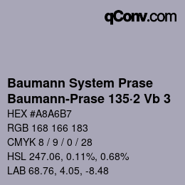 カラーコード: Baumann System Prase - Baumann-Prase 135·2 Vb 3 | qconv.com