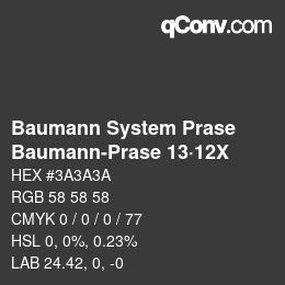 Código de color: Baumann System Prase - Baumann-Prase 13·12X | qconv.com