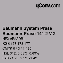 Farbcode: Baumann System Prase - Baumann-Prase 141·2 V 2 | qconv.com