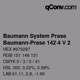 Código de color: Baumann System Prase - Baumann-Prase 142·4 V 2 | qconv.com