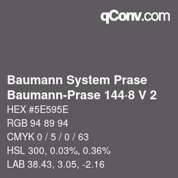 Code couleur: Baumann System Prase - Baumann-Prase 144·8 V 2 | qconv.com