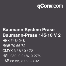 Code couleur: Baumann System Prase - Baumann-Prase 145·10 V 2 | qconv.com