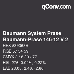 Código de color: Baumann System Prase - Baumann-Prase 146·12 V 2 | qconv.com