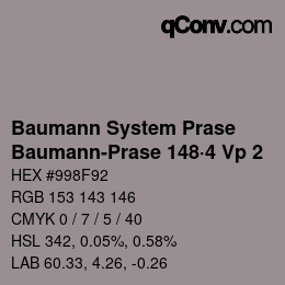 Código de color: Baumann System Prase - Baumann-Prase 148·4 Vp 2 | qconv.com