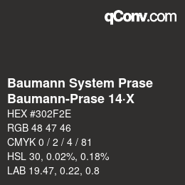 Farbcode: Baumann System Prase - Baumann-Prase 14·X | qconv.com