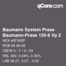 Código de color: Baumann System Prase - Baumann-Prase 150·8 Vp 2 | qconv.com