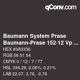 Código de color: Baumann System Prase - Baumann-Prase 152·12 Vp 2 | qconv.com
