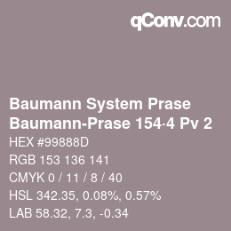 Farbcode: Baumann System Prase - Baumann-Prase 154·4 Pv 2 | qconv.com