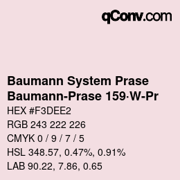 Color code: Baumann System Prase - Baumann-Prase 159·W-Pr | qconv.com