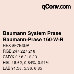 カラーコード: Baumann System Prase - Baumann-Prase 160·W-R | qconv.com