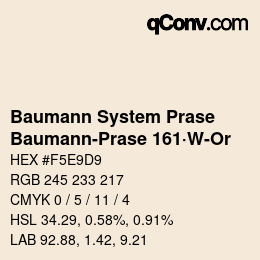 Code couleur: Baumann System Prase - Baumann-Prase 161·W-Or | qconv.com