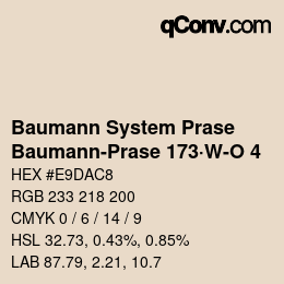 Color code: Baumann System Prase - Baumann-Prase 173·W-O 4 | qconv.com