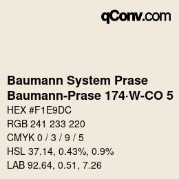 Code couleur: Baumann System Prase - Baumann-Prase 174·W-CO 5 | qconv.com