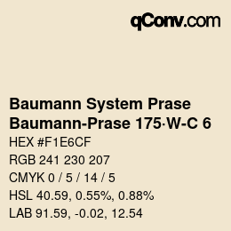 Código de color: Baumann System Prase - Baumann-Prase 175·W-C 6 | qconv.com