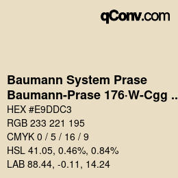 Farbcode: Baumann System Prase - Baumann-Prase 176·W-Cgg 5 | qconv.com