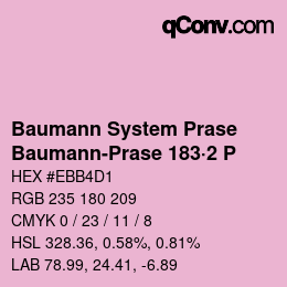 Color code: Baumann System Prase - Baumann-Prase 183·2 P | qconv.com