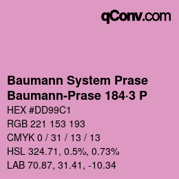 Código de color: Baumann System Prase - Baumann-Prase 184·3 P | qconv.com