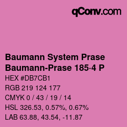 Color code: Baumann System Prase - Baumann-Prase 185·4 P | qconv.com