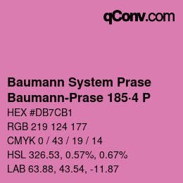 Code couleur: Baumann System Prase - Baumann-Prase 185·4 P | qconv.com