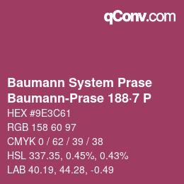 Color code: Baumann System Prase - Baumann-Prase 188·7 P | qconv.com