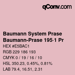 Code couleur: Baumann System Prase - Baumann-Prase 195·1 Pr | qconv.com