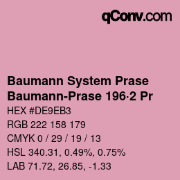 Code couleur: Baumann System Prase - Baumann-Prase 196·2 Pr | qconv.com