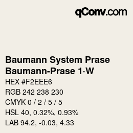 Code couleur: Baumann System Prase - Baumann-Prase 1·W | qconv.com