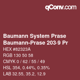 Código de color: Baumann System Prase - Baumann-Prase 203·9 Pr | qconv.com