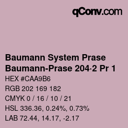 Code couleur: Baumann System Prase - Baumann-Prase 204·2 Pr 1 | qconv.com