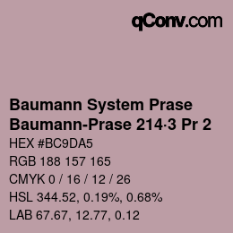 Farbcode: Baumann System Prase - Baumann-Prase 214·3 Pr 2 | qconv.com