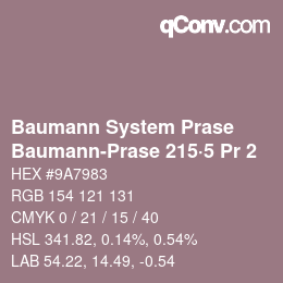 Farbcode: Baumann System Prase - Baumann-Prase 215·5 Pr 2 | qconv.com