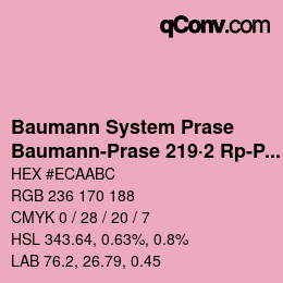 Color code: Baumann System Prase - Baumann-Prase 219·2 Rp-Pr | qconv.com
