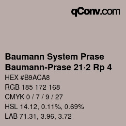 Farbcode: Baumann System Prase - Baumann-Prase 21·2 Rp 4 | qconv.com