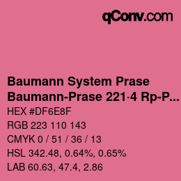 Código de color: Baumann System Prase - Baumann-Prase 221·4 Rp-Pr | qconv.com