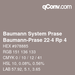 Código de color: Baumann System Prase - Baumann-Prase 22·4 Rp 4 | qconv.com