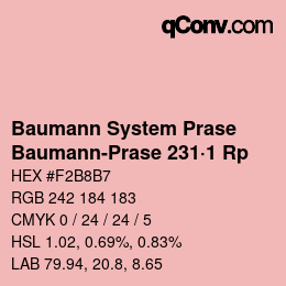 Código de color: Baumann System Prase - Baumann-Prase 231·1 Rp | qconv.com