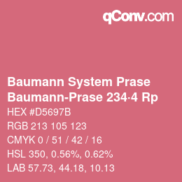 Farbcode: Baumann System Prase - Baumann-Prase 234·4 Rp | qconv.com