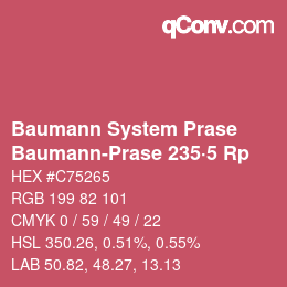 Código de color: Baumann System Prase - Baumann-Prase 235·5 Rp | qconv.com