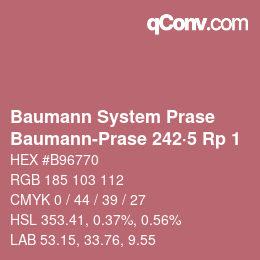 Color code: Baumann System Prase - Baumann-Prase 242·5 Rp 1 | qconv.com