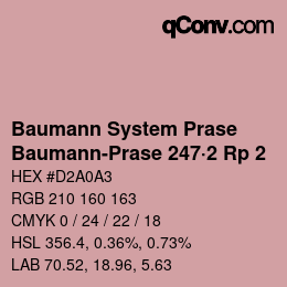 Color code: Baumann System Prase - Baumann-Prase 247·2 Rp 2 | qconv.com