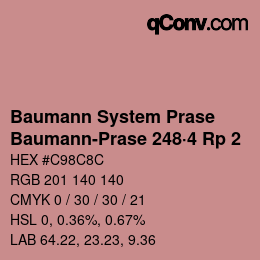 Color code: Baumann System Prase - Baumann-Prase 248·4 Rp 2 | qconv.com